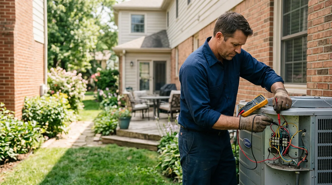 HVAC technician working near Tupelo, OK